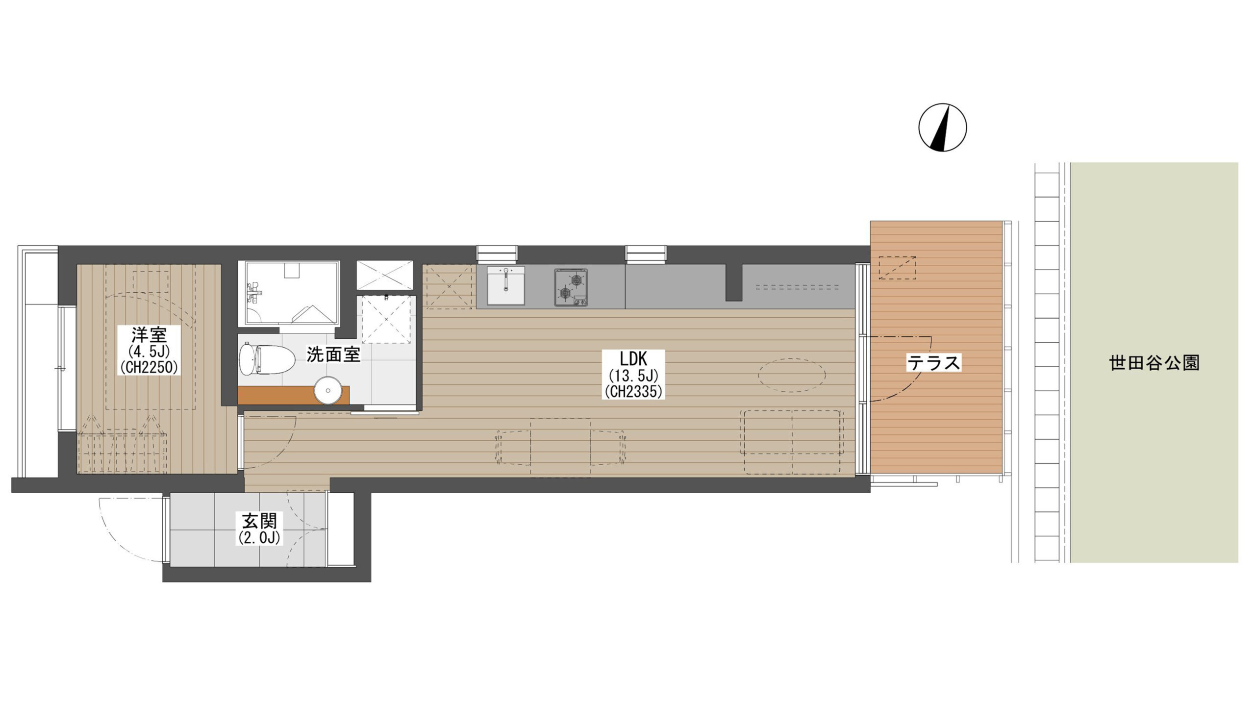 スターハイツ世田谷公園 1F 間取り